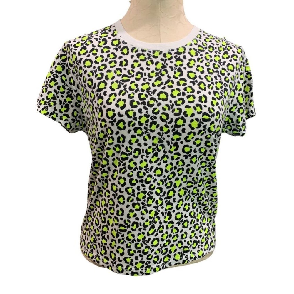 Medium Z Supply Women's Cheetah Print‎ Short Sleeve Crew Neck Tshirt